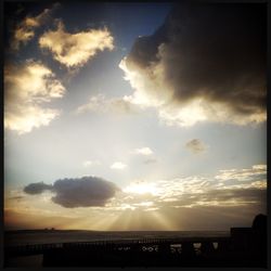 Scenic view of sea at sunset