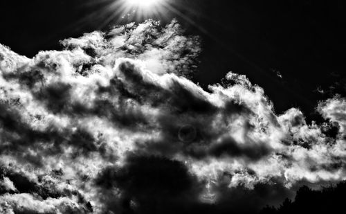 Low angle view of cloudy sky