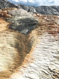 Scenic view of rock formation against sky