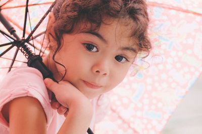 Close-up portrait of cute baby