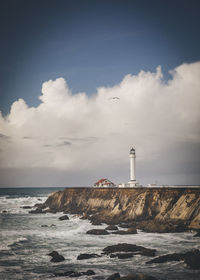 Lighthouse on the pacific coast, point arena, california