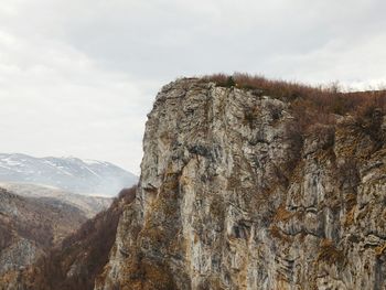 Scenic view of mountain range against sky