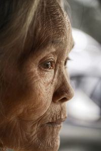 Close-up of woman looking away