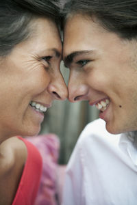 Mature woman with teenage son, sweden