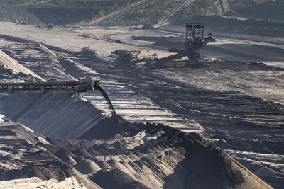 Mining site of garzweiler surface mine at north rhine-westphalia, germany