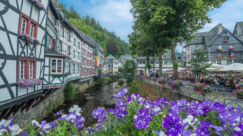 View of canal amidst buildings