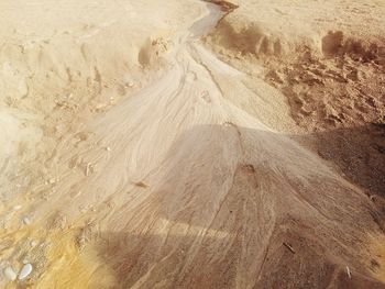 High angle view of desert land