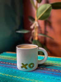 Close-up of coffee on table