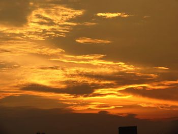 Low angle view of sky during sunset