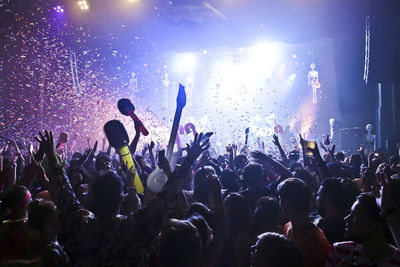 Crowd enjoying at music concert