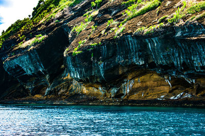 Rock formations in sea