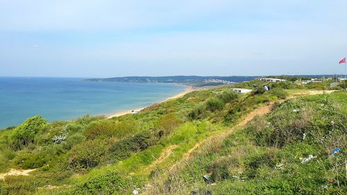 Scenic view of sea against sky