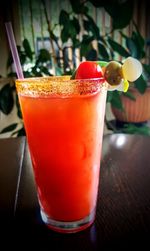 Close-up of drink on table