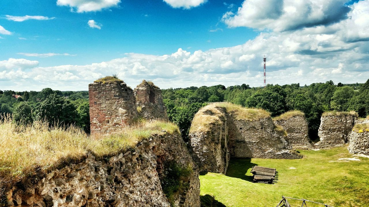 old ruin, history, built structure, the past, ancient, architecture, sky, old, ruined, abandoned, damaged, stone wall, grass, run-down, building exterior, ancient civilization, stone material, cloud - sky, field, obsolete