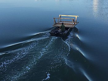 Boats in sea