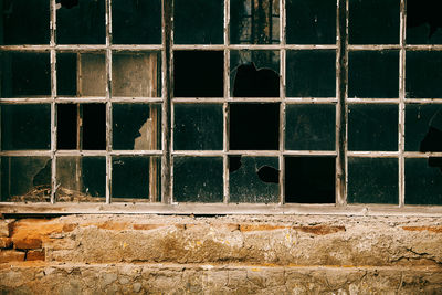 Window of abandoned house