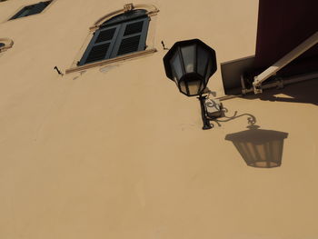 Low angle view of illuminated building