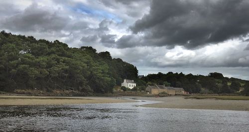 Scenic view of river against sky