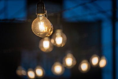 Close-up of illuminated light