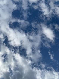 Low angle view of clouds in sky