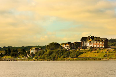 Morning at puerto varas on the shores of lake llanquihue, chilean lake district, chile