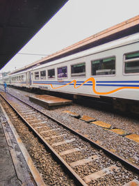 Train at railroad station platform