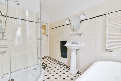 Interior of modern bathroom