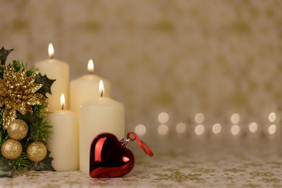 Close-up of illuminated christmas decoration