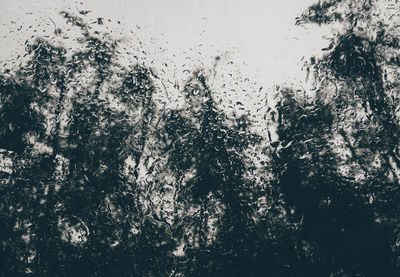 Full frame shot of wet glass window