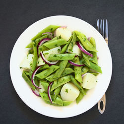 High angle view of salad in plate