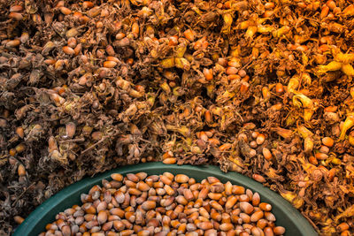 High angle view of fruits in market