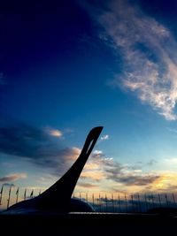 Low angle view of sky at sunset