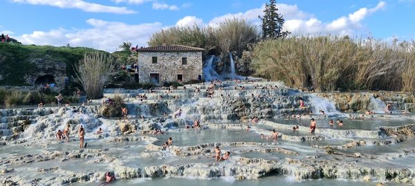 Hot springs saturnia toscany italy