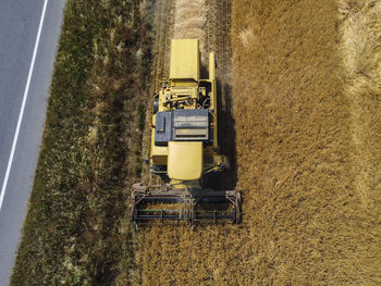 Harvesting scene in the italian countryside