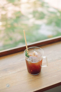 Close-up of drink on table