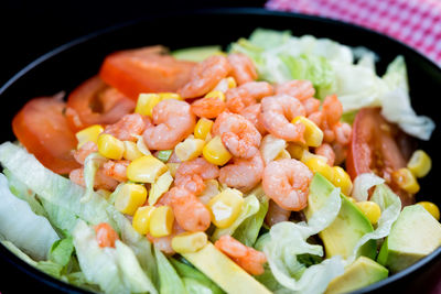 Close-up of salad in plate