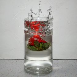 Close-up of drink in water