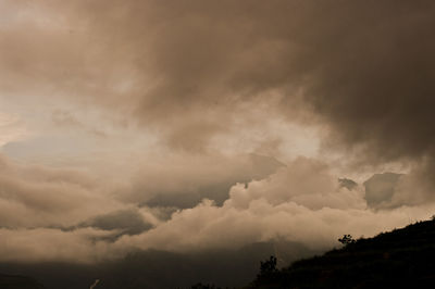 Low angle view of cloudy sky