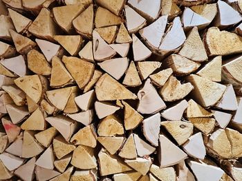 Full frame shot of firewood