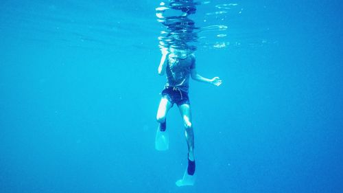 Man snorkeling in sea