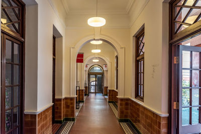 Empty corridor of building