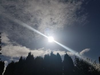 Low angle view of vapor trail in sky