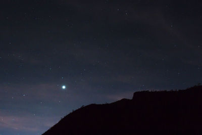 Low angle view of sky at night