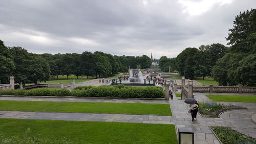 Scenic view of park against sky