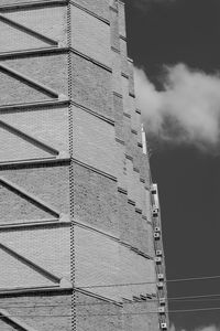 Low angle view of modern building against sky