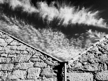 Low angle view of built structure against sky