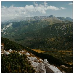 Scenic view of mountain range