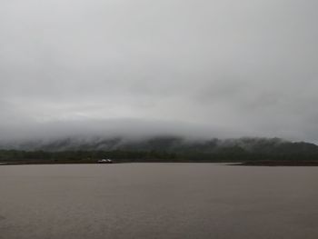 Scenic view of land against sky