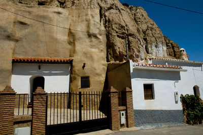 Low angle view of old building against sky