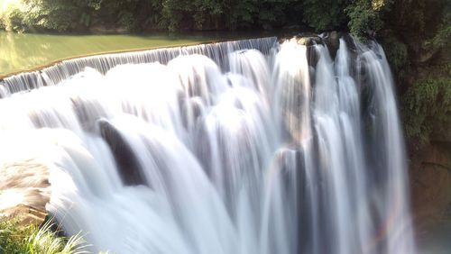 Scenic view of waterfall